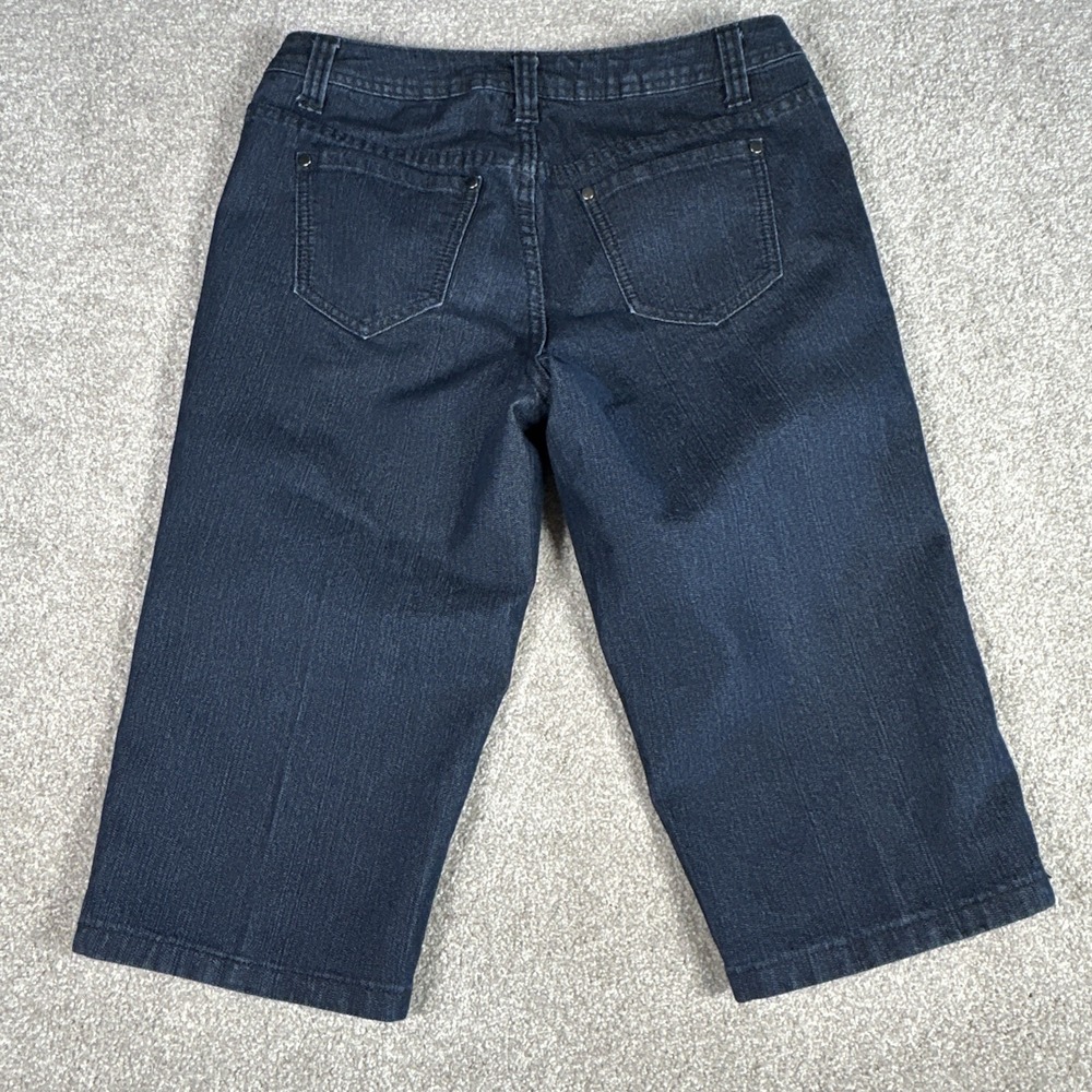 CJ Banks Women Denim Mod Curvy Fit Capri Petite Woman 6P Jeans A1705‎ embroidery - Picture 7 of 14